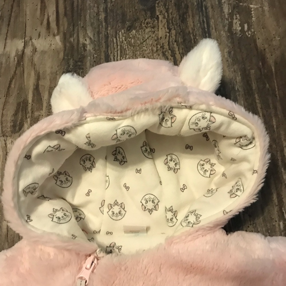 ❌SOLD❌ 3-6M Like New Disney Baby Aristocats Marie softest cute bunting footed - Picture 3 of 8